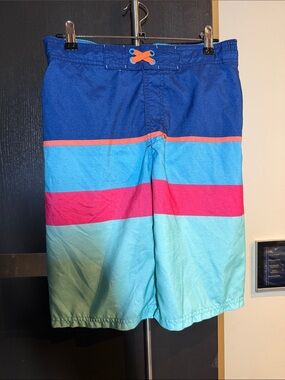 Cat & Jack Colorblock Swim Shorts in Blue, Teal & Pink- never worn